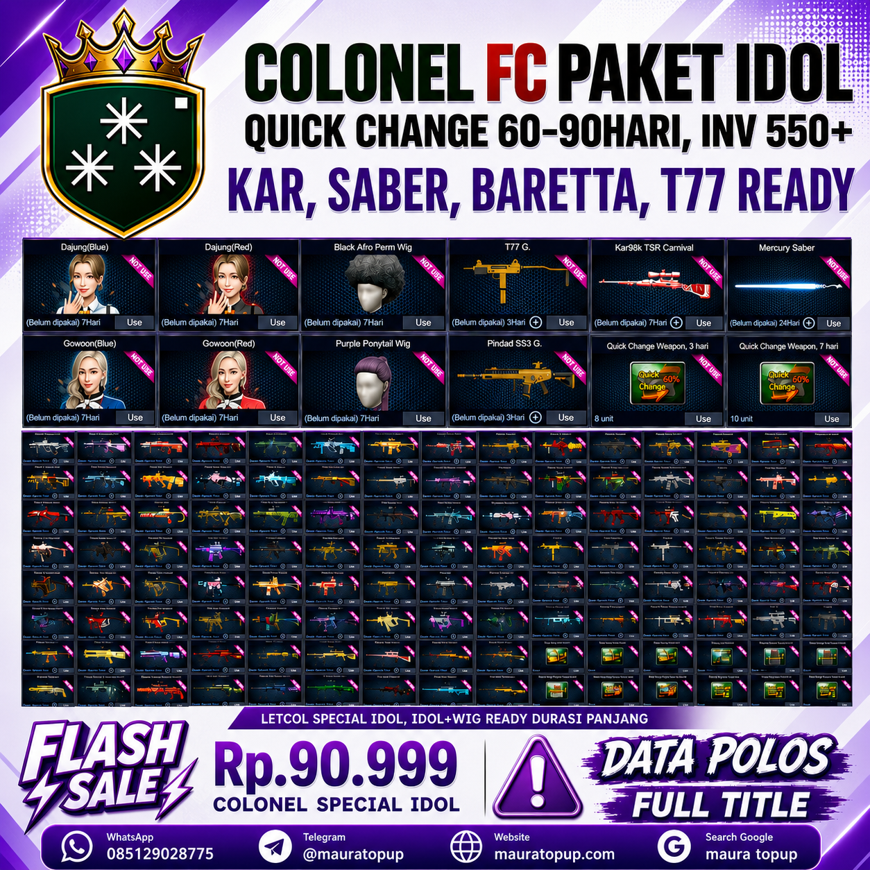 COLONEL FC PAKET IDOL, QC 2-3BULAN