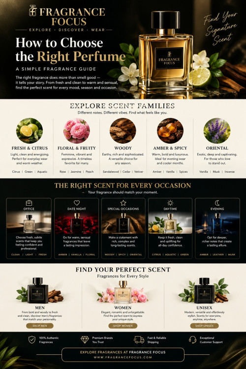 Shopping for fragrance online can be simple when you know what to look for. Consider authenticity, fragrance concentration, scent notes, product information, and retailer reputation before making a purchase.https://fragrancefocus.com/