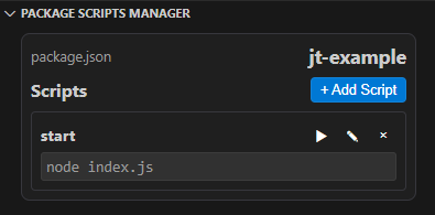 Package Scripts Manager