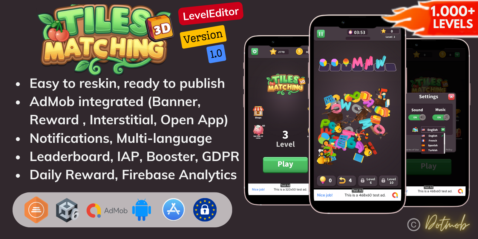 Triple Matching 3D Puzzle