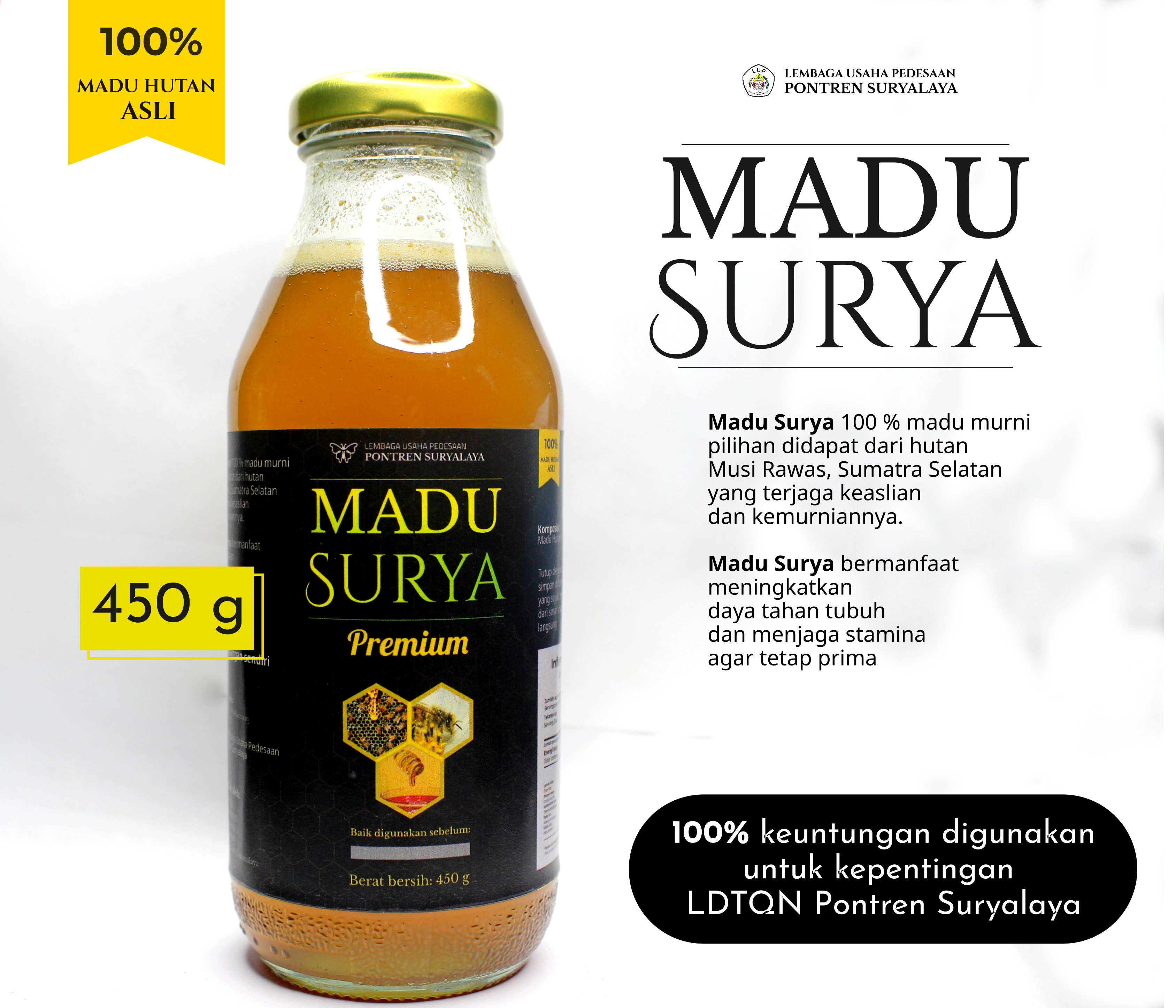 MADU SURYA - 450 g Madu Hutan Asli