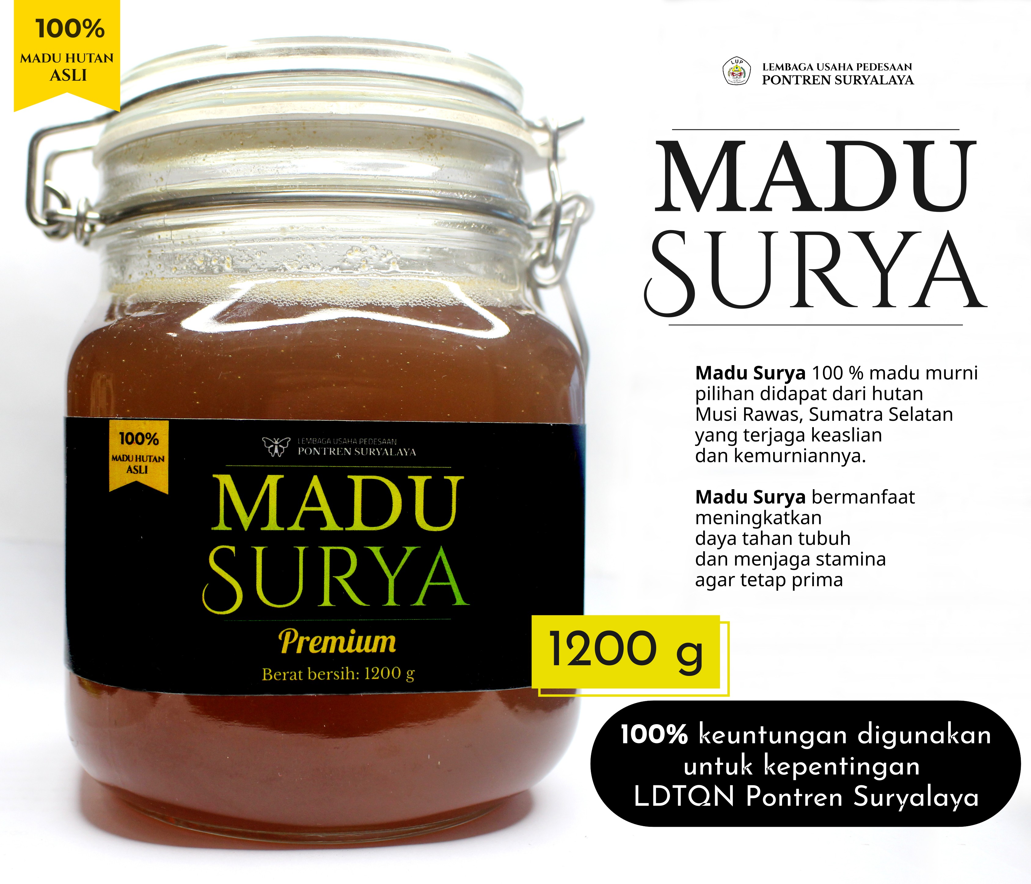 MADU SURYA - 1200 g Madu Hutan Asli